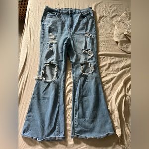 High rise flare jeans